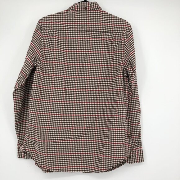 Nike Brown Red Plaid Button-Up Casual Shirt | Men's Size S - Picture 6 of 6